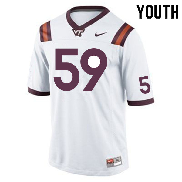 Youth #59 J'Bril Glaze Virginia Tech Hokies College Football Jerseys Sale-Maroon